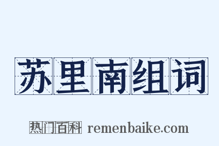 苏里南组词是什么意思的图片
